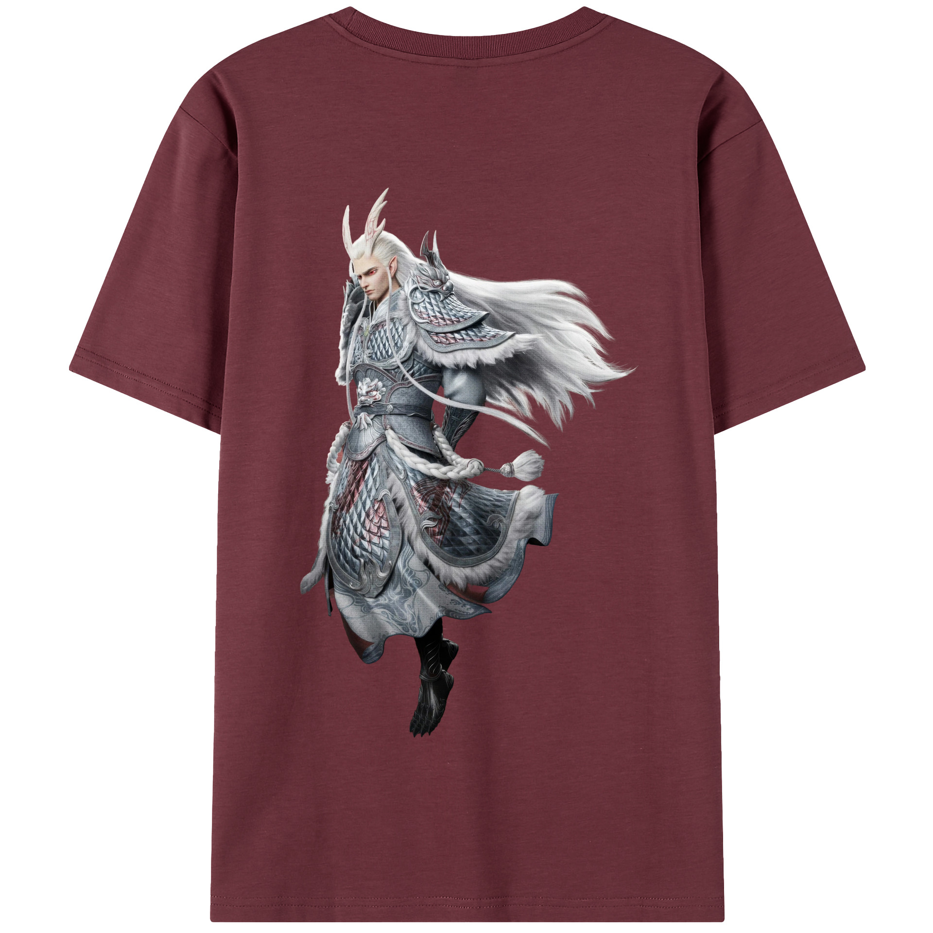 （画像用） Ne Zha 2 ナタ 魔童の大暴れ 綿100％半袖Tシャツ（背面プリント）